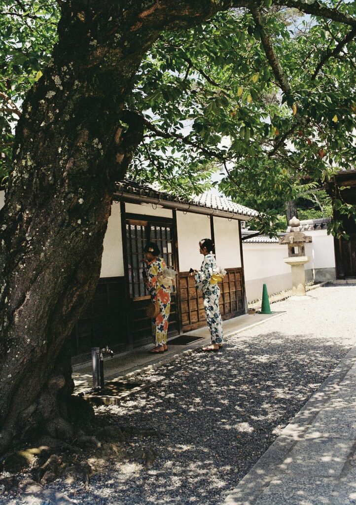 Documentary photography of street scenes in Japan on film